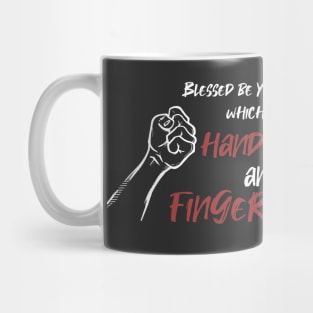 Hands to War, Fingers to Fight Blessed Be YHVH My Strength Psalm 144:1 Mug